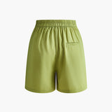 Asimetrik Düğmeli Pileli Şort Takım