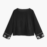 Nakış Detaylı Uzun Kollu Pamuklu Bluz