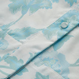 Yaka Çiçek Desenli Kemerli Şort Takımı