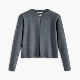 Bisiklet Yaka Düğmeli Örgü Hırka