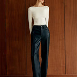 Siyah-Beyaz Kontrast Uzun Kollu Kazak