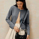 Bisiklet Yaka Düğmeli Örgü Hırka