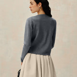 Bisiklet Yaka Düğmeli Örgü Hırka