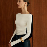 Siyah-Beyaz Kontrast Uzun Kollu Kazak