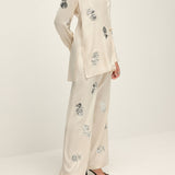 Payet Detaylı Düğümlü Uzun Kollu Set