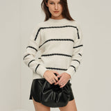 Bisiklet Yaka Çizgili Kazak