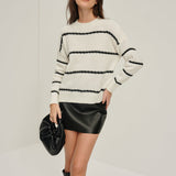 Bisiklet Yaka Çizgili Kazak