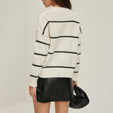 Bisiklet Yaka Çizgili Kazak