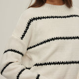 Bisiklet Yaka Çizgili Kazak