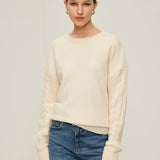 Düz Kablo Kollu Kazak Kazak