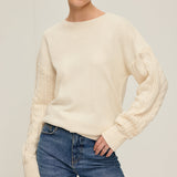 Düz Kablo Kollu Kazak Kazak