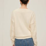 Düz Kablo Kollu Kazak Kazak