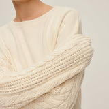 Düz Kablo Kollu Kazak Kazak