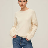 Düz Kablo Kollu Kazak Kazak