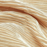 Krem Halter Yaka Pliseli Pantolon Takım