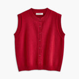 Şık Düğme Detaylı Triko Yelek