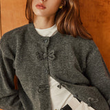 Düz Fiyonklu Kruvaze Hırka