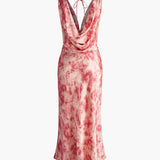 Romantik Drapeli Uzun Elbise