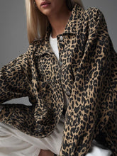 Leopar Desenli Oversize Kot Ceket