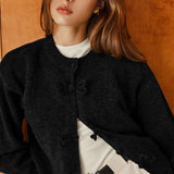 Düz Fiyonklu Kruvaze Hırka