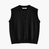 Şık Düğme Detaylı Triko Yelek