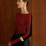 Siyah-Beyaz Kontrast Uzun Kollu Kazak