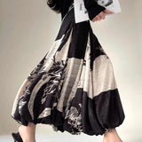 Desenli Balon Kesim Etek