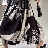 Desenli Balon Kesim Etek