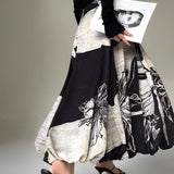 Desenli Balon Kesim Etek