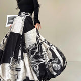 Desenli Balon Kesim Etek