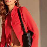 Dynamic Flame Crop Blazer