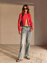 Dynamic Flame Crop Blazer