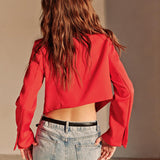 Dynamic Flame Crop Blazer