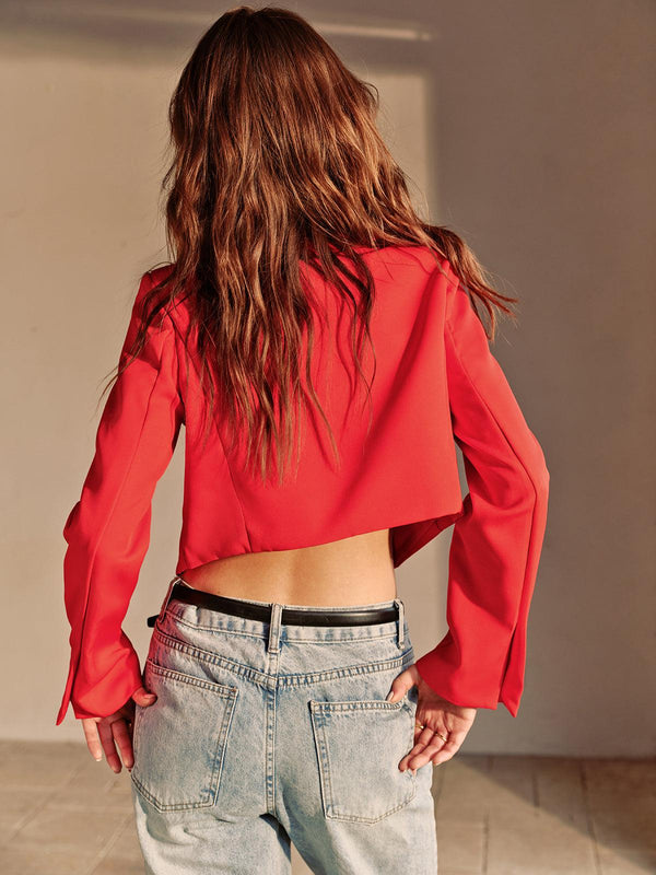 Dynamic Flame Crop Blazer