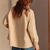 Beige Elegance Crop Ceket