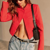 Dynamic Flame Crop Blazer