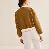 Olive Grace Ribbed Bomber Jacket