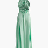 Şık Çapraz Sırt Kemerli Plise Elbise