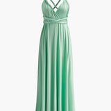 Şık Çapraz Sırt Kemerli Plise Elbise