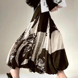 Desenli Balon Kesim Etek