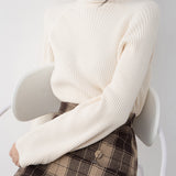 Minimalist Düz Nervürlü Kazak