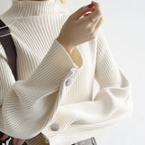 Minimalist Düz Nervürlü Kazak