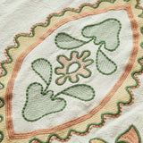 Boheme Nakışlı Plise Yarım Kol Elbise