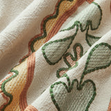 Boheme Nakışlı Plise Yarım Kol Elbise