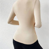 Şık Kruvaze Detaylı Bej Bluz