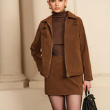 Velvet Elegance Ceket ve Etek Takımı