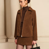 Velvet Elegance Ceket ve Etek Takımı