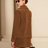 Velvet Elegance Ceket ve Etek Takımı