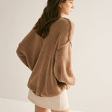 Düğmeli Bol Yumuşak Hırka