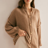 Düğmeli Bol Yumuşak Hırka